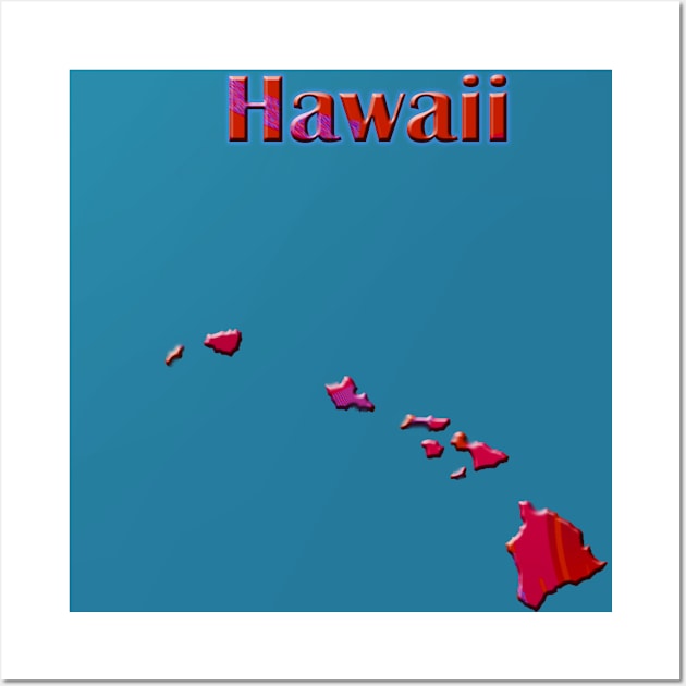 Hawaii Map Wall Art by rwedegis